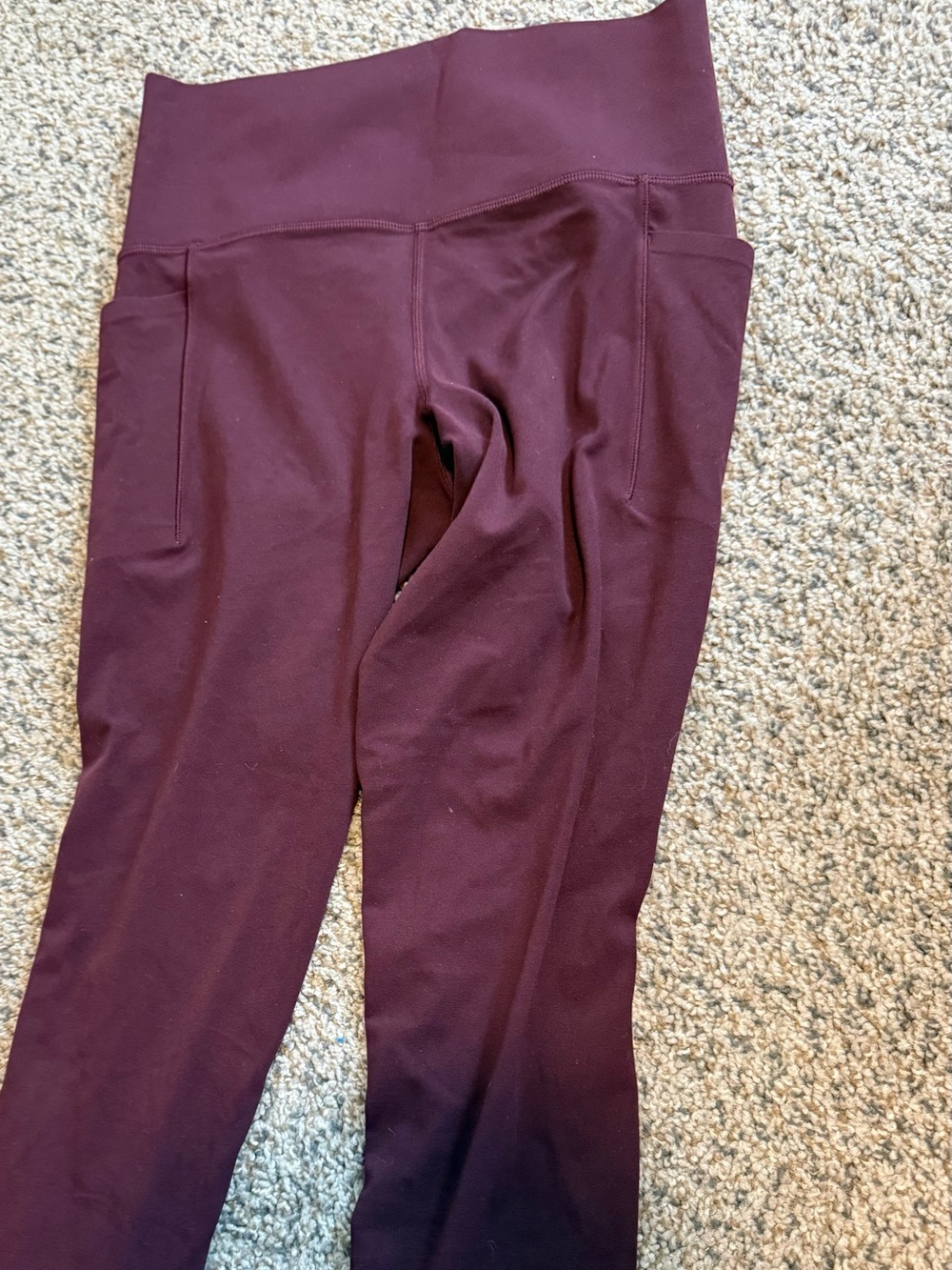 Athleta Maroon Sports Bra & Leggings Set - Picture 2 of 13